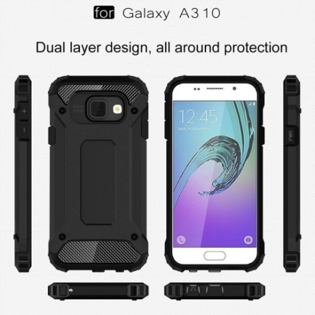 Протиударний Чохол Rugged Armor Black для Samsung Galaxy A3 (2016) / A310