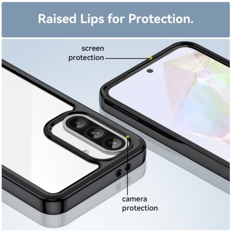 Противоударный чохол Colorful Acrylic Series для Samsung Galaxy A36 5G - черный