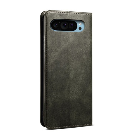 Чехол-книжка Simple Wax Crazy Horse для Google Pixel 9 / 9 Pro - зеленый