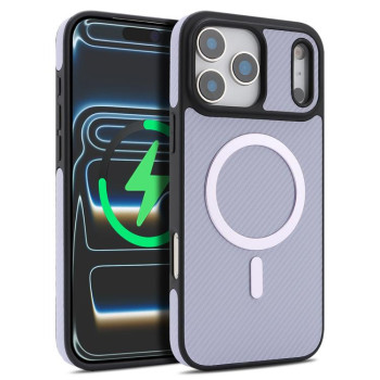 Карбоновий чохол Kalebol з MagSafe на iPhone 18 Pro Max — фіолетовий