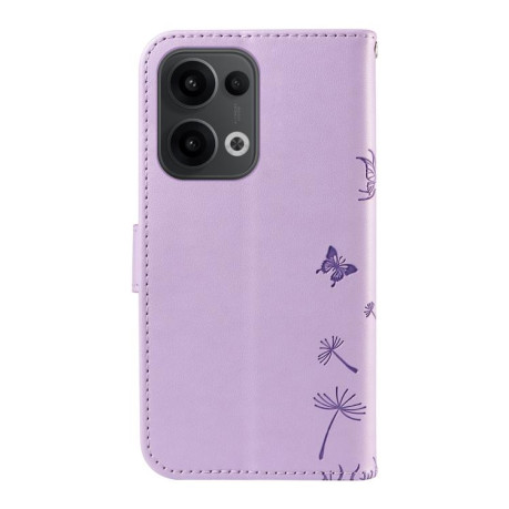 Чехол-книжка Dandelion Embossed Pattern Flip Leather для OPPO Reno13 Global - фиолетовый