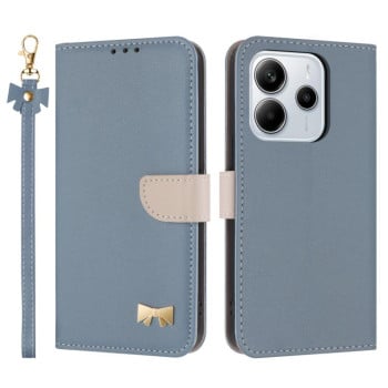 Чехол-книжка Metal Bow Leather для Xiaomi Redmi Note 14 4G 164.84mm -  голубой