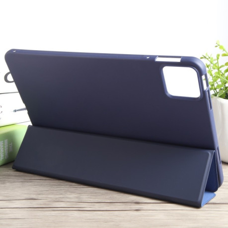 Чехол-книжка Three-fold Holder Flip на iPad Pro 11 2024 - синий