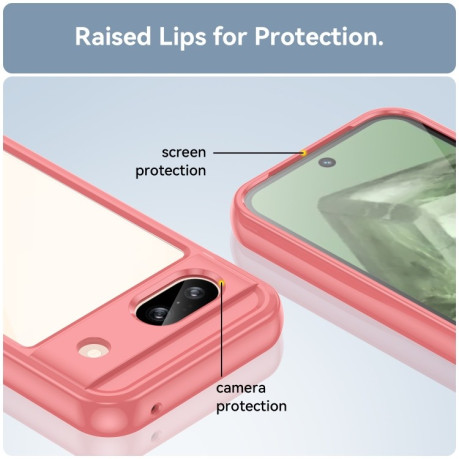 Противоударный чохол Colorful Acrylic Series для Google Pixel 8a - красный