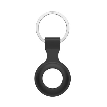 Силиконовый брелок с кольцом для AirTags - черный