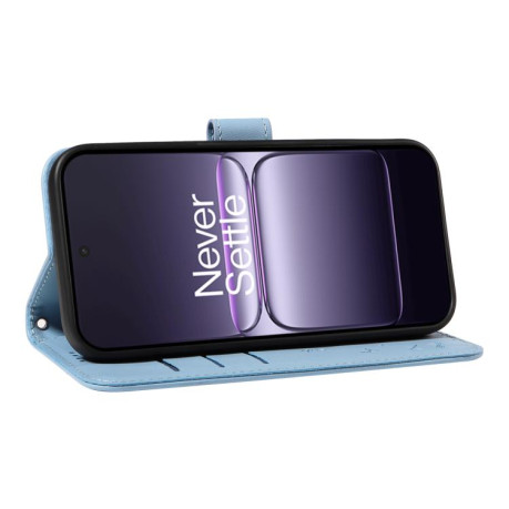 Чохол-книжка з тисненням Dandelion та магнітним хлястиком на OnePlus Ace 5 Racing / Nord CE 5 - блакитний