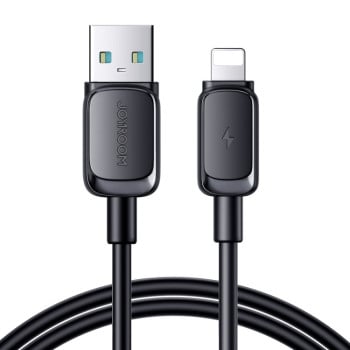 Кабель JOYROOM S-AL012A14 Multi-Color Series 2.4A USB to 8 Pin Fast Charging Data Cable - чорний