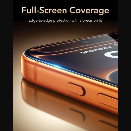 Захисне скло ESR UltraFit Armorite Pro Tempered Glass для iPhone 17 Pro Max / 18 Pro Max — чорне