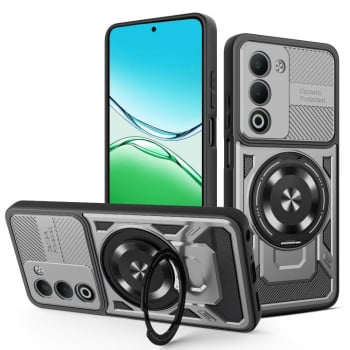 Ударозащитный чехол Armor с подставкой с MagSafe на OPPO A5 5G Global - серый