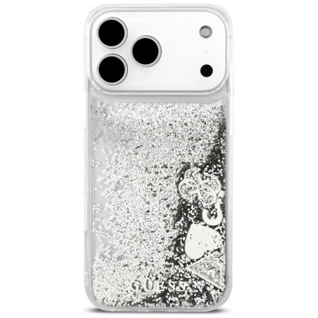 Оригінальний чохол Guess Liq Glitter Charms на iPhone 17 Pro Max - silver
