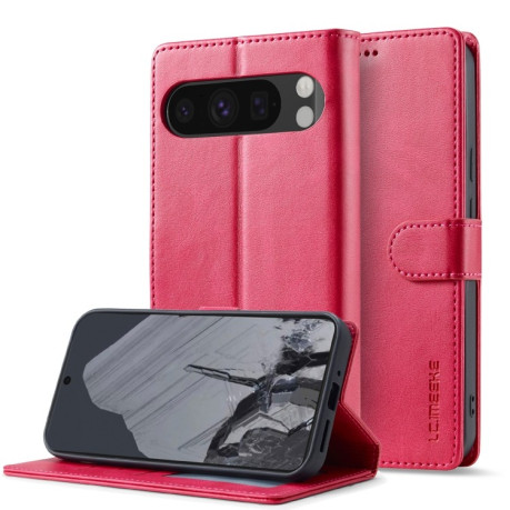 Чехол книжка LC IMEEKE Calf Texture на Google Pixel 9 Pro XL - красный