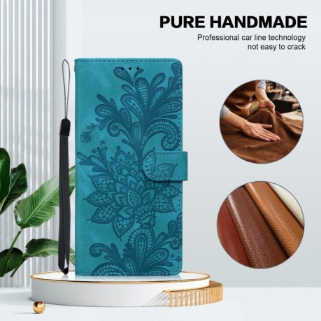 Чохол-книжка  Lace Floral Embossed Magnetic Buckle на Xiaomi Redmi Note 14 4G/5G - зелений