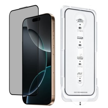 Защитное Стекло Dust-Free Easy Install Privacy для iPhone 16 Pro Max - черный