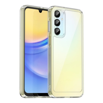 Протиударний чохол Colorful Acrylic Series із кольоровою силіконовою боковиною на Samsung Galaxy A26 5G - прозорий