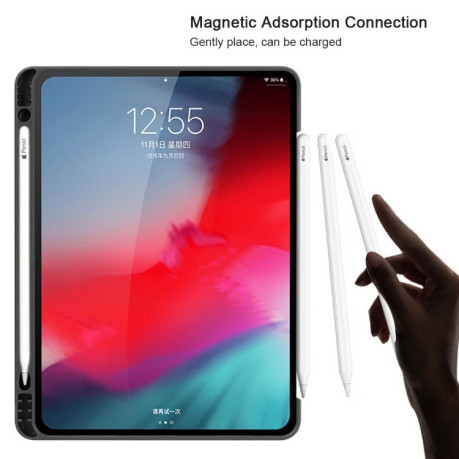 Чехол-книжка Three-folding Flip Magnetic Premium PU Leather на iPad Pro 11 inch 2018/Air 10.9 2020-серый