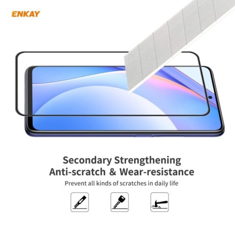 Защитное стекло ENKAY Hat-prince Full Glue на Xiaomi Mi 10T Lite - черное