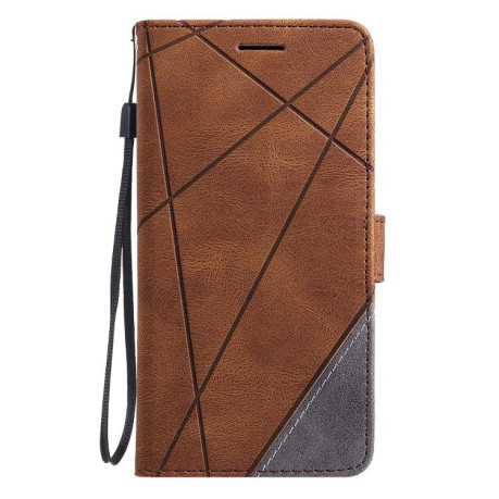 Чохол-книжка Skin Feel Splicing для Motorola Moto G75 5G - коричневий