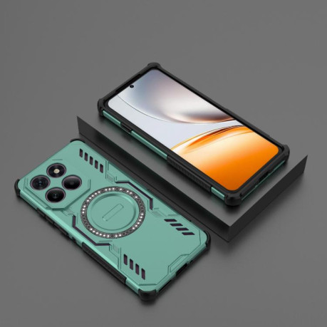 Противоударный чехол Butterfly Armor MagSafe Magnetic Ring Shockproof для Motorola Edge 60 Pro 5G - зеленый