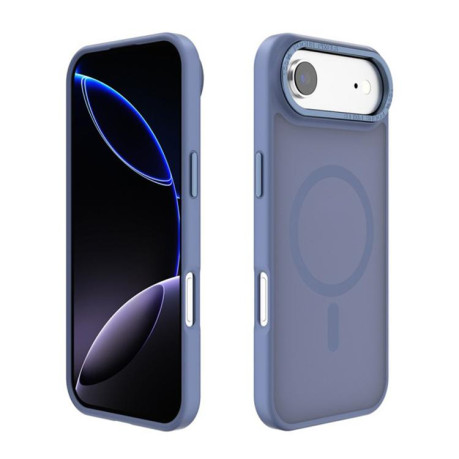 Протиударний чохол Kalebol Metal Lens Frame MagSafe Frosted PC для iPhone Air - блакитний