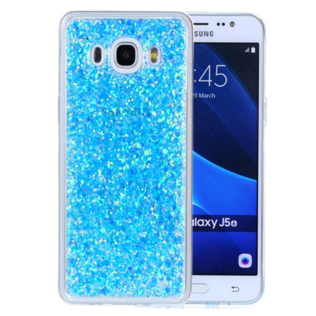Силіконовий чохол Glitter Powder на Galaxy J5 2016-синій