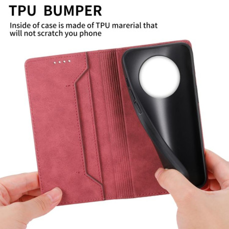 Чохол-книжка Business Solid Color Magnetic RFID Leather на Realme 14 Pro+ - червоний