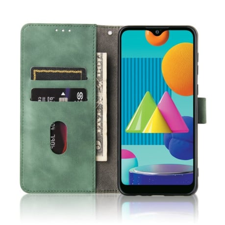 Чехол-книжка Solid Color Skin Feel на Samsung Galaxy A02 / M02 - зеленый