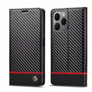 Чохол-книжка LC.IMEEKE Carbon Fiber на Xiaomi 15T 5G - Black