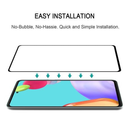 Защитное стекло 3D Full Glue Full Screen на Samsung Galaxy A52/A52s - черное