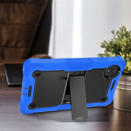 Чохол Silicone Hybrid PC Tablet Case with Holder &amp; Shoulder Strap для Xiaomi Redmi Pad SE 8.7 - Black + Dark Blue
