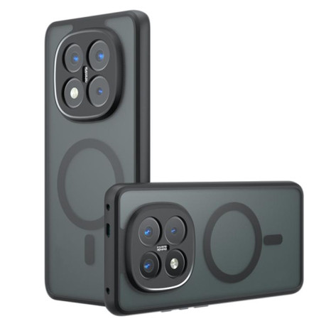 Противоударный чехол Armor MagSafe Precise Hole PC Hybrid TPU для Xiaomi Redmi Note 14 Pro+ 5G - черный