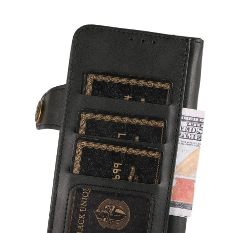 Чохол-книжка KHAZNEH Cowhide Texture на iPhone 13 mini - чорний
