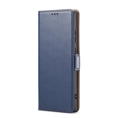 Кожаный чехол-книжка Fierre Shann Genuine leather на Samsung Galaxy S23 Ultra 5G - синий