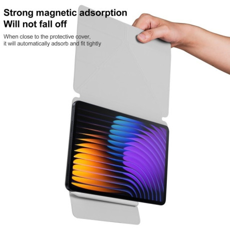 Чехол-книжка Fixed Buckle Magnetic Demation Leather  Xiaomi Pad 7 / 7 Pro - серый
