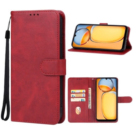 Чохол-книжка EsCase Leather для Xiaomi Redmi 13C/Poco C65/Poco C65 - червоний