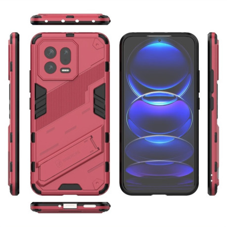 Противоударный чехол Punk Armor для Xiaomi 13 - светло-красный