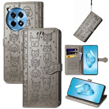 Чохол-книжка Cat and Dog для OnePlus Ace 3 Pro - сірий