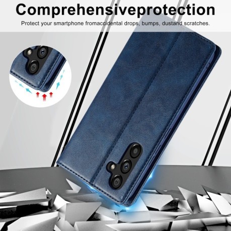 Чехол-книжка LC.IMEEKE RFID для Samsung Galaxy S23 FE 5G - синий