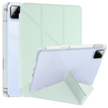 Чехол-книжка Clear Acrylic Demation Leather для Xiaomi Pad 7 / 7 Pro - зеленый