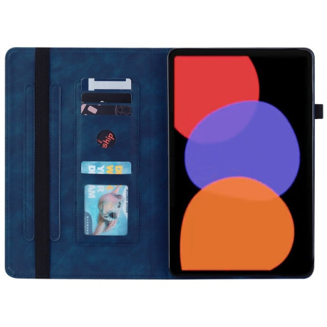 Чехол-книжка Skin Feel Solid Color Zipper Leather для Xiaomi Pad 6 / Pad 6 Pro - синий