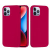 Силиконовый чехол Solid Color Liquid на iPhone 15 Pro Max - пурпурно-красный