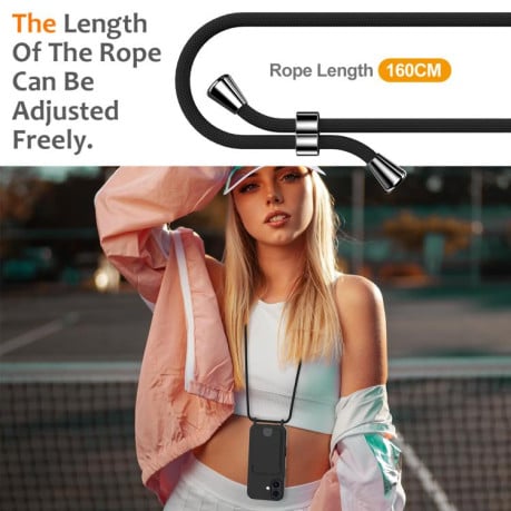 Силиконовый чехол Integrated Card Bag Solid Color Liquid Silicone на iPhone 17 - черный