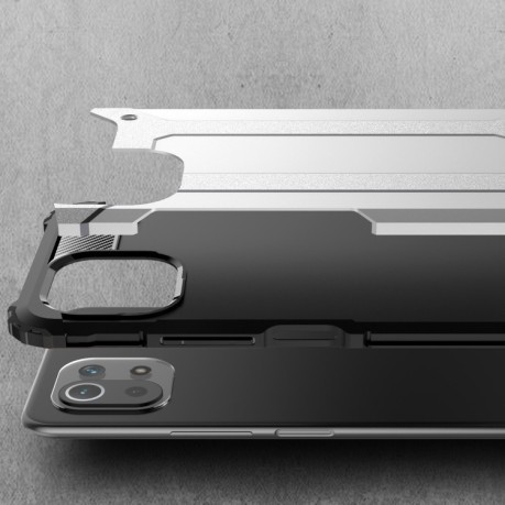 Противоударный чехол Magic Armor на  Xiaomi Mi 11 Lite/Mi 11 Lite NE - серебристый