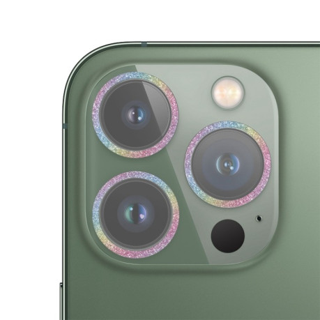 Захисне скло для камери Glitter Ring на iPhone 13 Pro / 13 Pro Max - різнокольорове