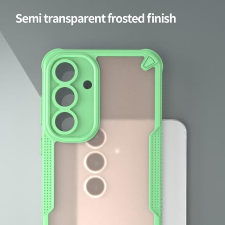 Противоударный чехол Armor Glaze гибрид на Samsung Galaxy S25 FE 5G - зеленый