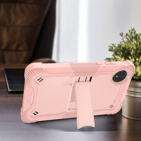 Чохол Silicone Hybrid PC Tablet Case with Holder &amp; Shoulder Strap для Xiaomi Redmi Pad SE 8.7 - рожеве золото