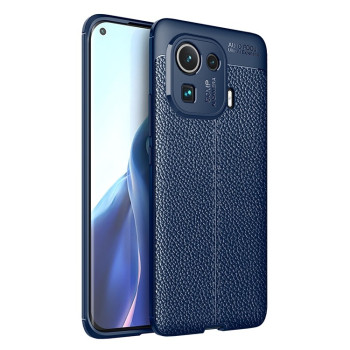 Протиударний чохол Litchi Texture на Xiaomi Mi 11 Pro - синій