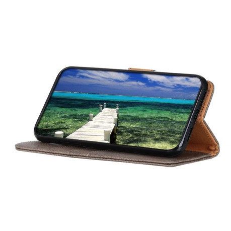 Чехол-книжка KHAZNEH Cowhide Texture для Samsung Galaxy A55 5G - хаки