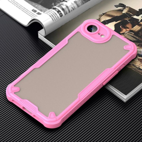 Противоударный чехол Armor Glaze PC Hybrid для iPhone 16e - розовый