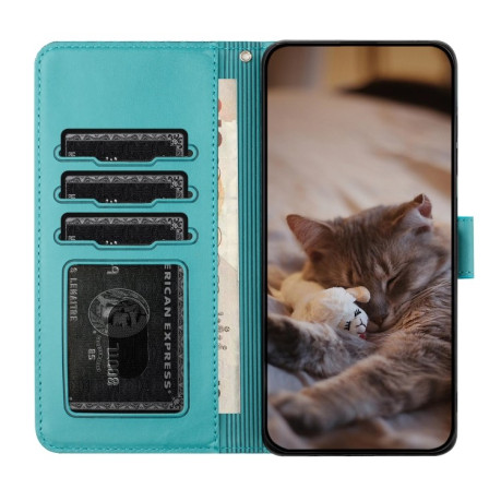 Чохол-книжка Cat Embossing Pattern на Xiaomi 14T Pro - синій