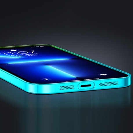 Протиударний чохол Electroplated Gradient для iPhone 14 - синьо-золотий